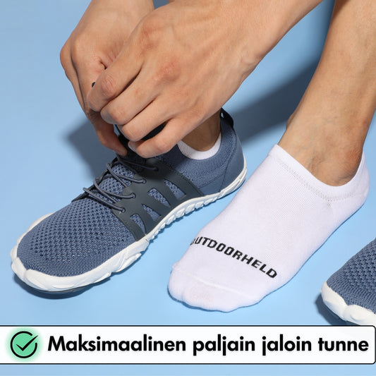 Näkymättömät Paljasjalkakenkäsukat - Valkoinen