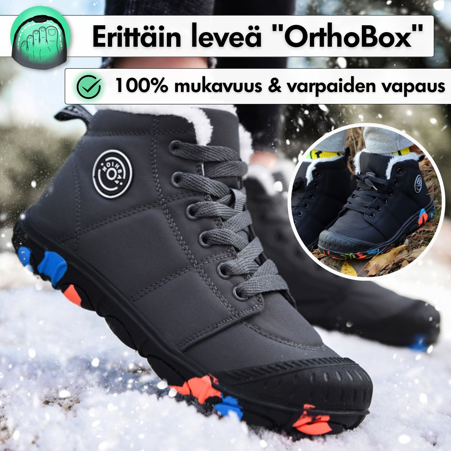 Winter Pro Kids - Vedenpitävät Lasten Paljasjalkakengät