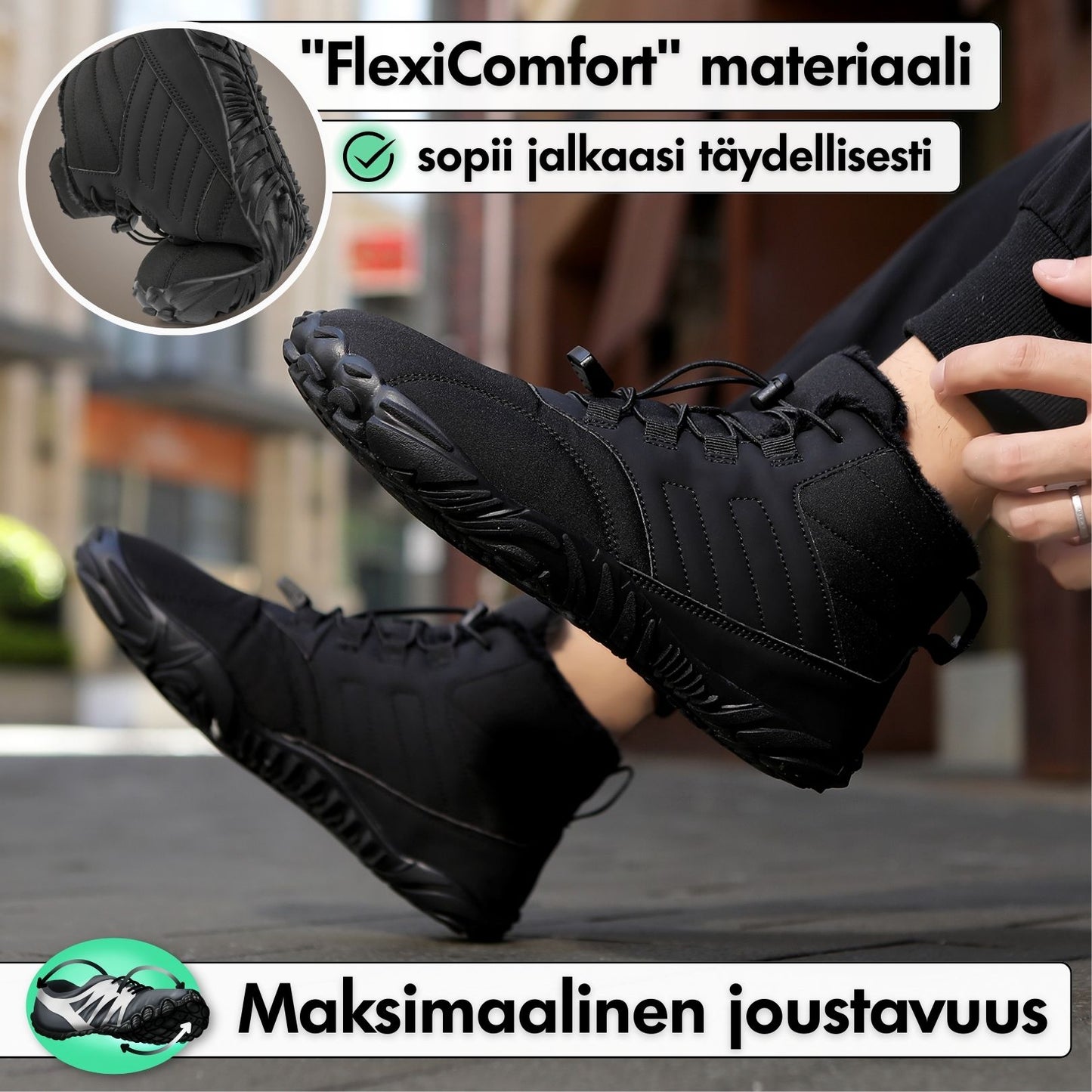 Winter Max - Vedenpitävät Paljasjalkakengät