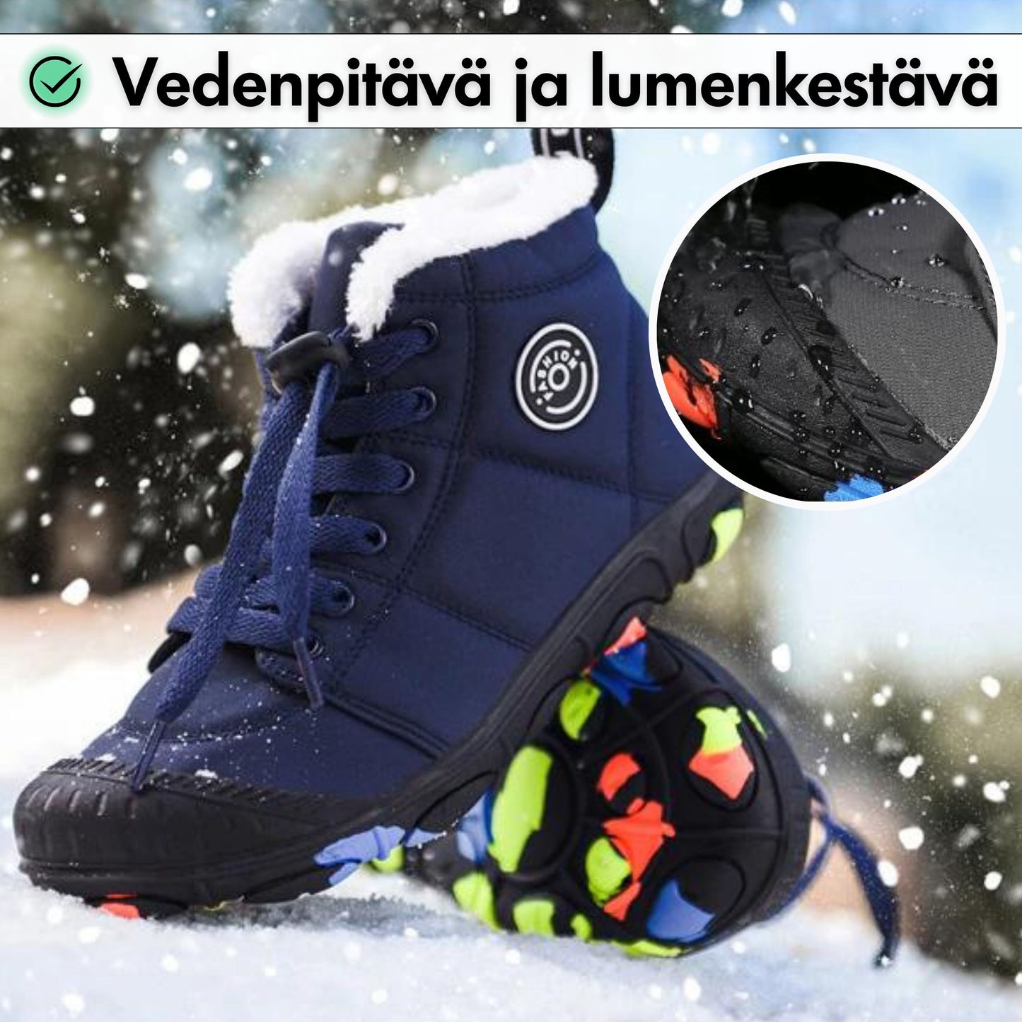 Winter Pro Kids - Vedenpitävät Lasten Paljasjalkakengät
