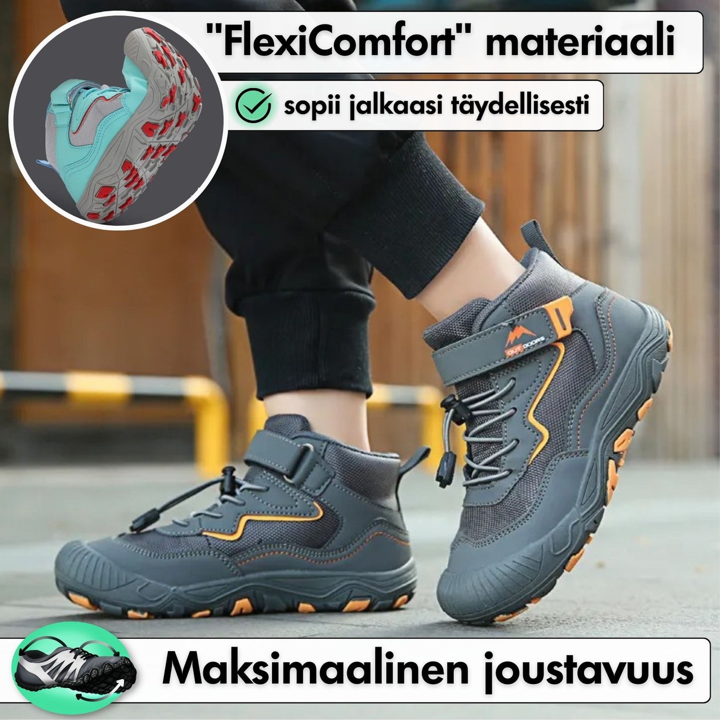 Winter Max Kids - Vedenpitävät Lasten Paljasjalkakengät