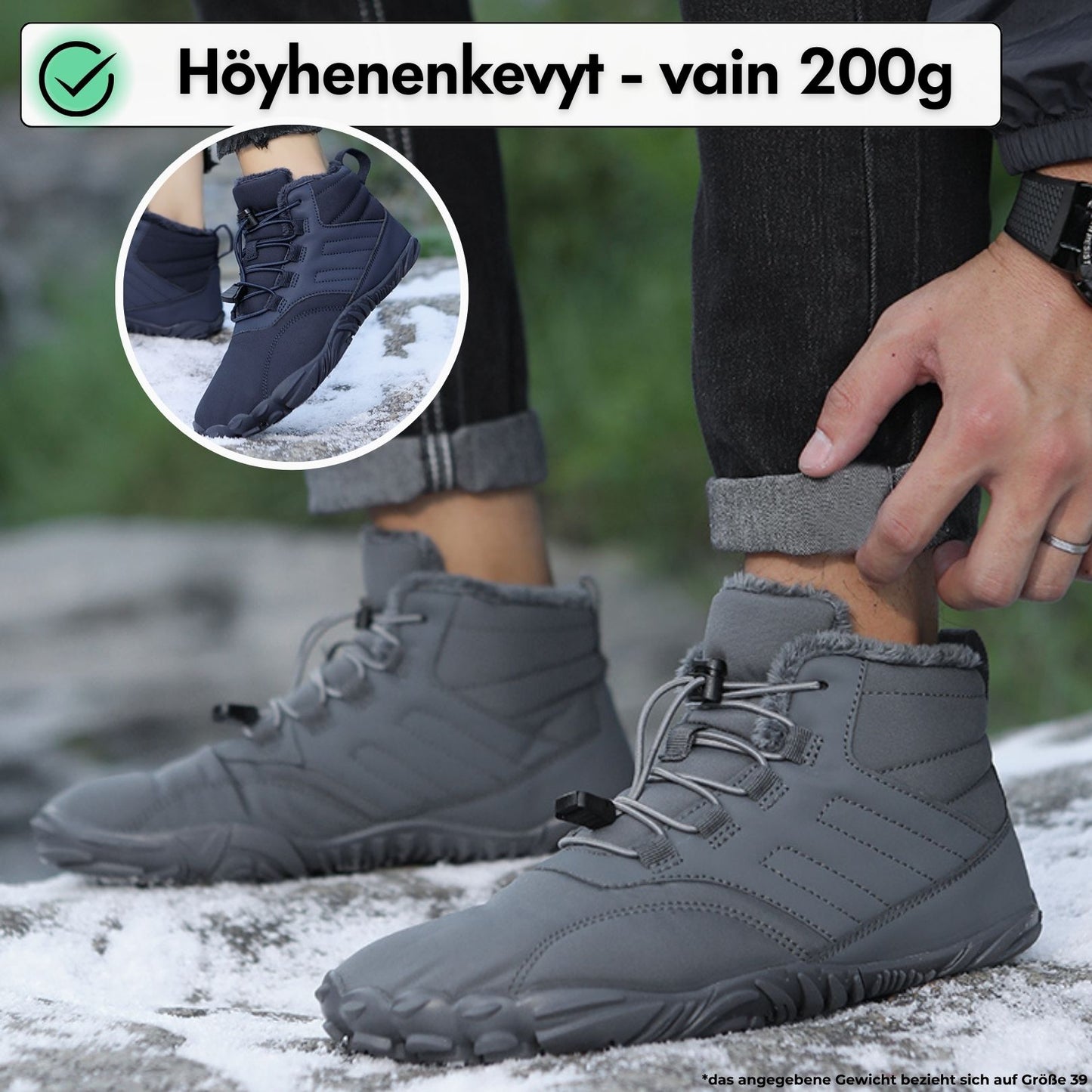 Winter Max - Vedenpitävät Paljasjalkakengät