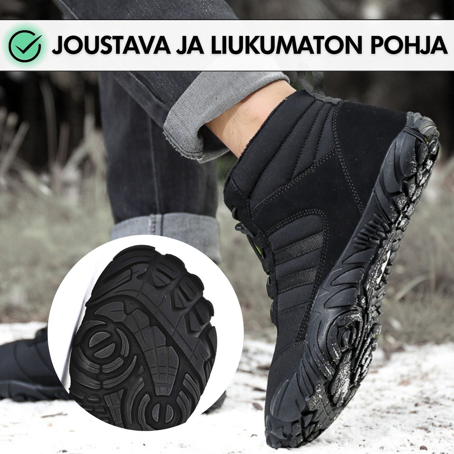 Winter Pro - Vedenpitävät Paljasjalkakengät