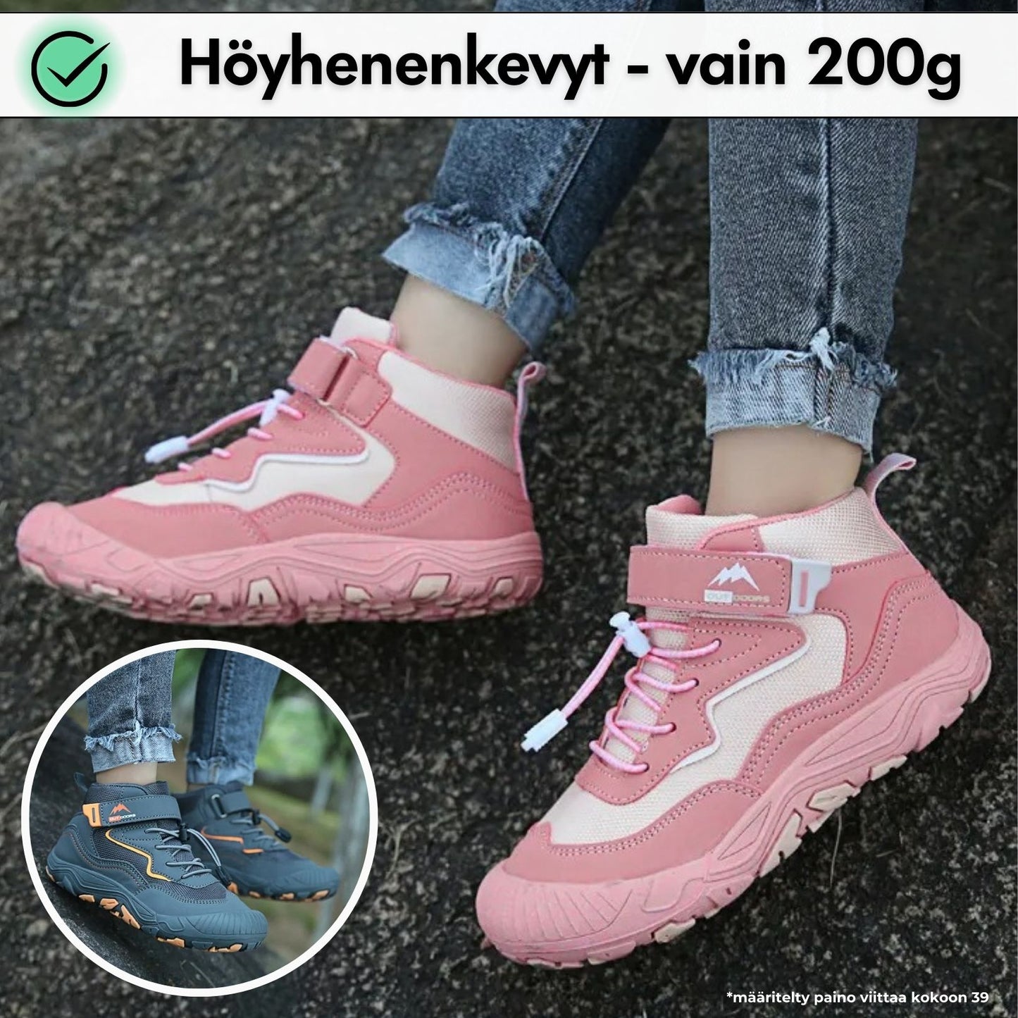 Winter Max Kids - Vedenpitävät Lasten Paljasjalkakengät