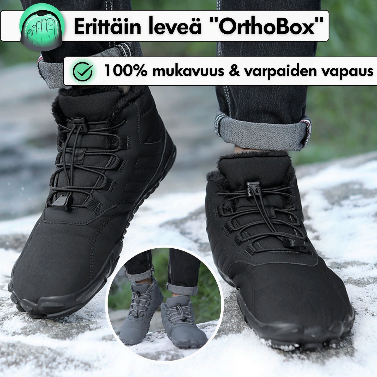 Winter Max - Vedenpitävät Paljasjalkakengät