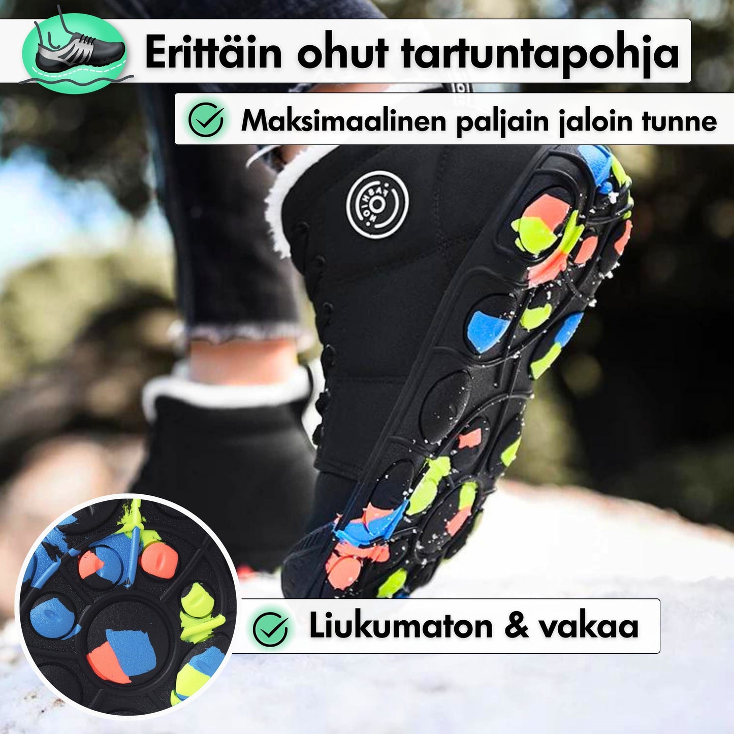 Winter Pro Kids - Vedenpitävät Lasten Paljasjalkakengät
