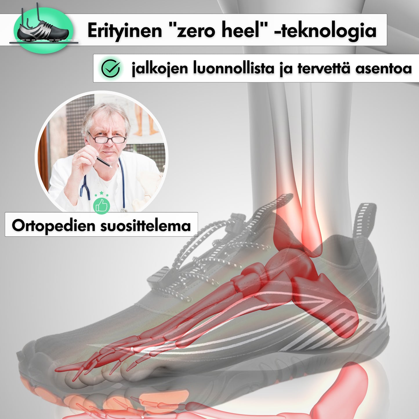 Grip Pro - Terveelliset Paljasjalkakengät