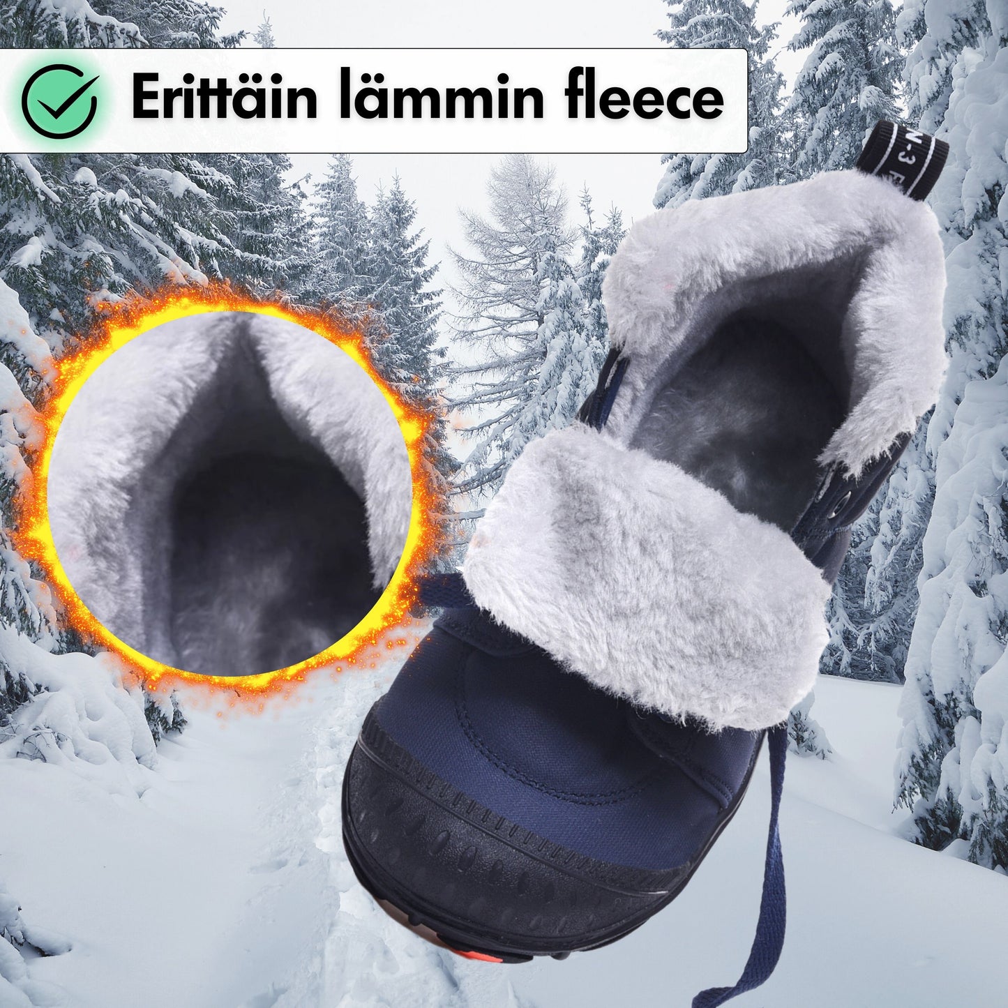 Winter Pro Kids - Vedenpitävät Lasten Paljasjalkakengät
