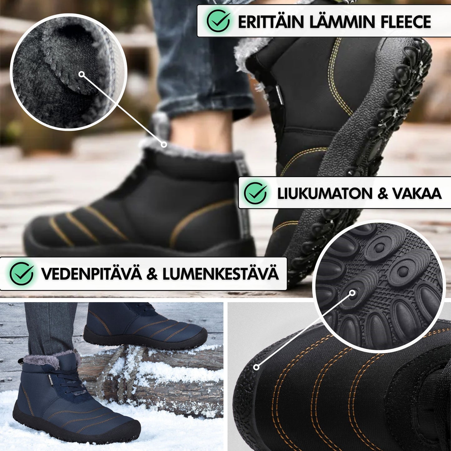 Winter Pro 2.0 - Vedenpitävät Paljasjalkakengät